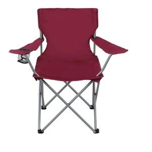 Foldable Burgundy Camping Chair